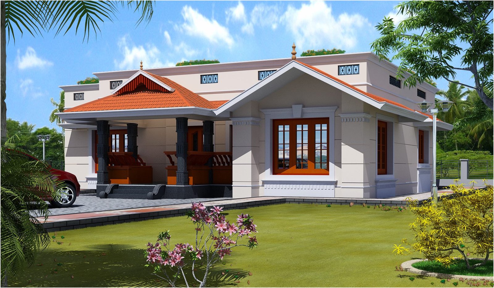 1700 Square Feet 3 Bedroom Single Floor Low Cost Home Design Home 