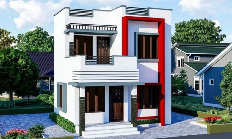 950 Square Feet 3 Bedroom Modern Low Cost Two Floor House