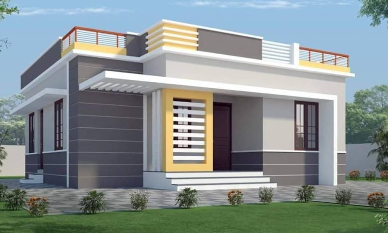 1100 Sq Ft 3BHK Contemporary Style Single Storey House And Plan 16 50 