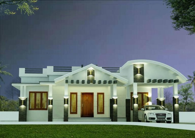 Sq Ft Bhk Contemporary Style Single Storey House And Plan Home