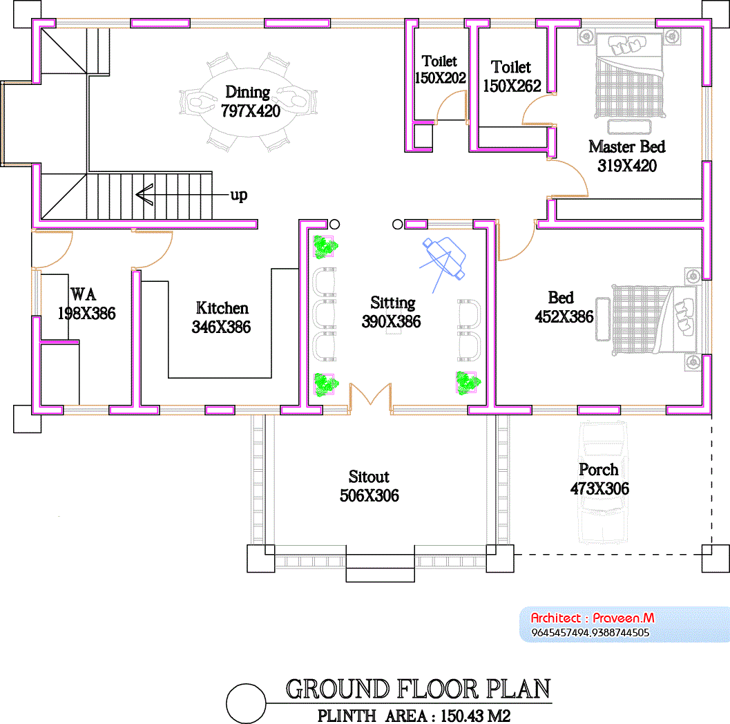 2800 square feet 4bhk kerala luxury home design with plan 2 Home Pictures