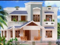 Contemporary Kerala Home Design 3D Elevation With Plan