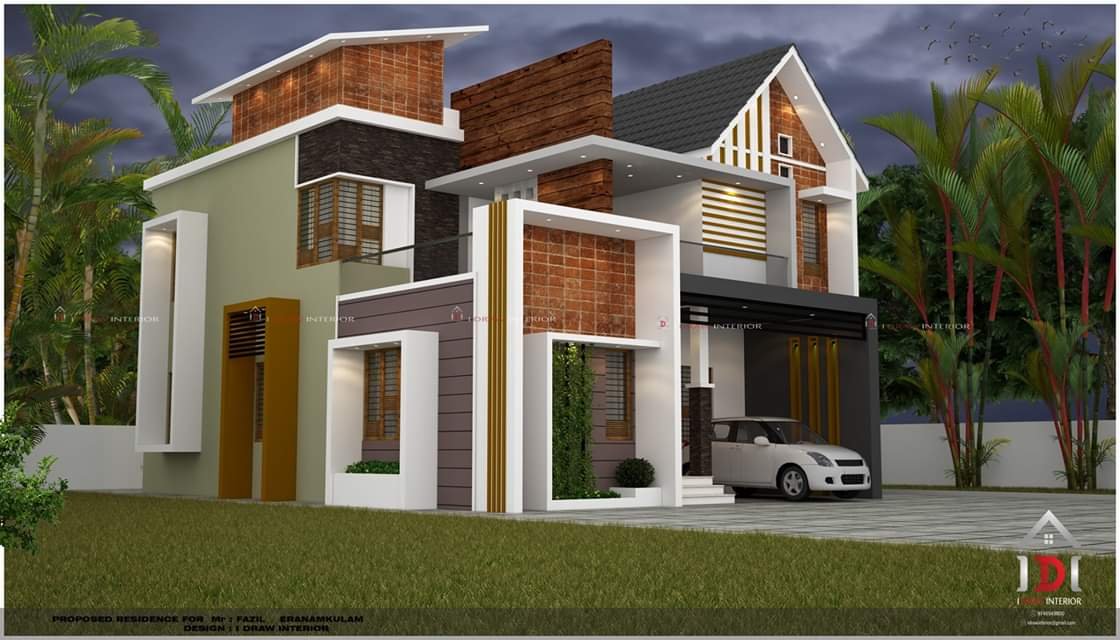 4 Bedroom Fusion Style Two Floor Modern Home and Plan - Home Pictures