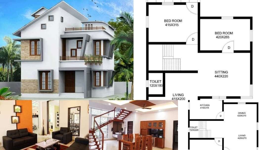 1690 Square Feet 3 BHK Contemporary Style Modern House And Plan Home Pictures