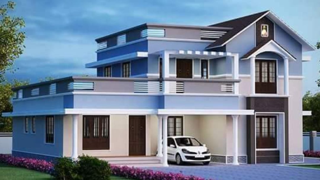 2400 Square Feet 4 Bedroom Modern Double Floor Home and Plan