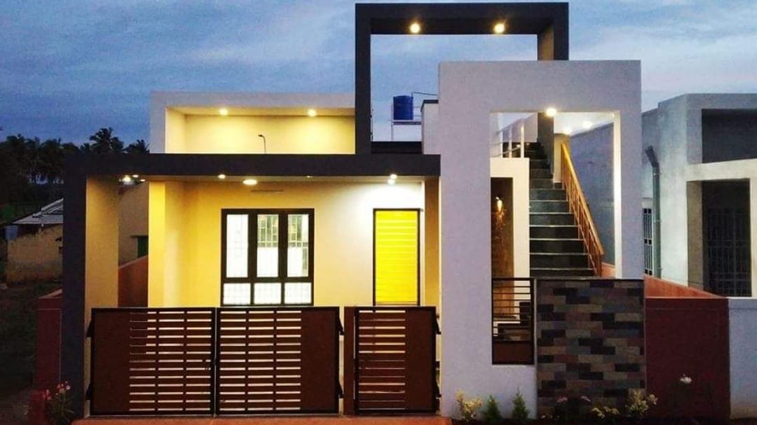 1303 Square Feet 2 BHK Contemporary Style Modern Home and Plan