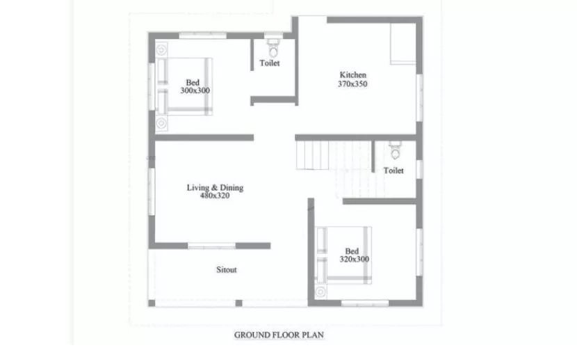 750 Square Feet 2 Bedroom Single Floor Low Budget House And Plan Home Pictures