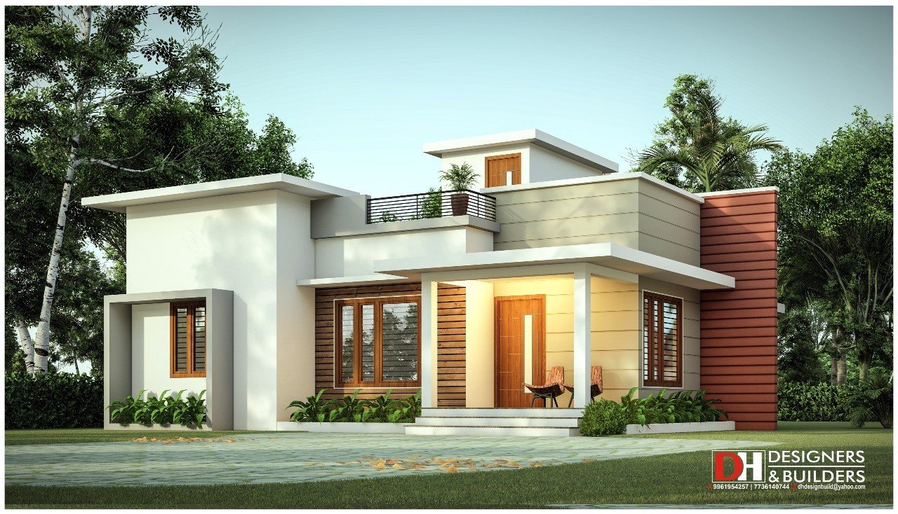 974 Sq Ft 2BHK Simple Single-Storey Beautiful House and Plan ...