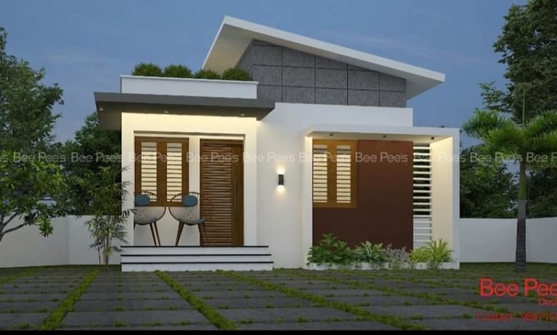 984 Sq Ft 3BHK Contemporary Style Single-Storey House Plan