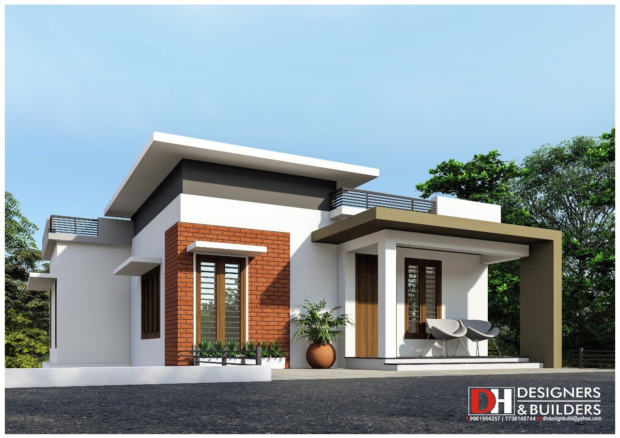 1400 Sq Ft 4BHK Two Storey Modern House And Plan