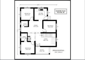 968 Sq Ft 3BHK Contemporary Style Single-Storey House and Free Plan ...