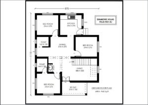 968 Sq Ft 3bhk Contemporary Style Single-storey House And Free Plan 