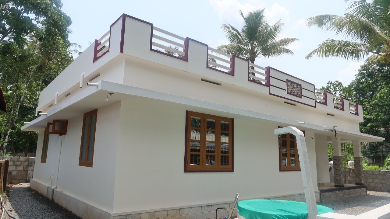 1100 Sq Ft 3BHK Single Floor Low Budget House at 6 Cent Plot