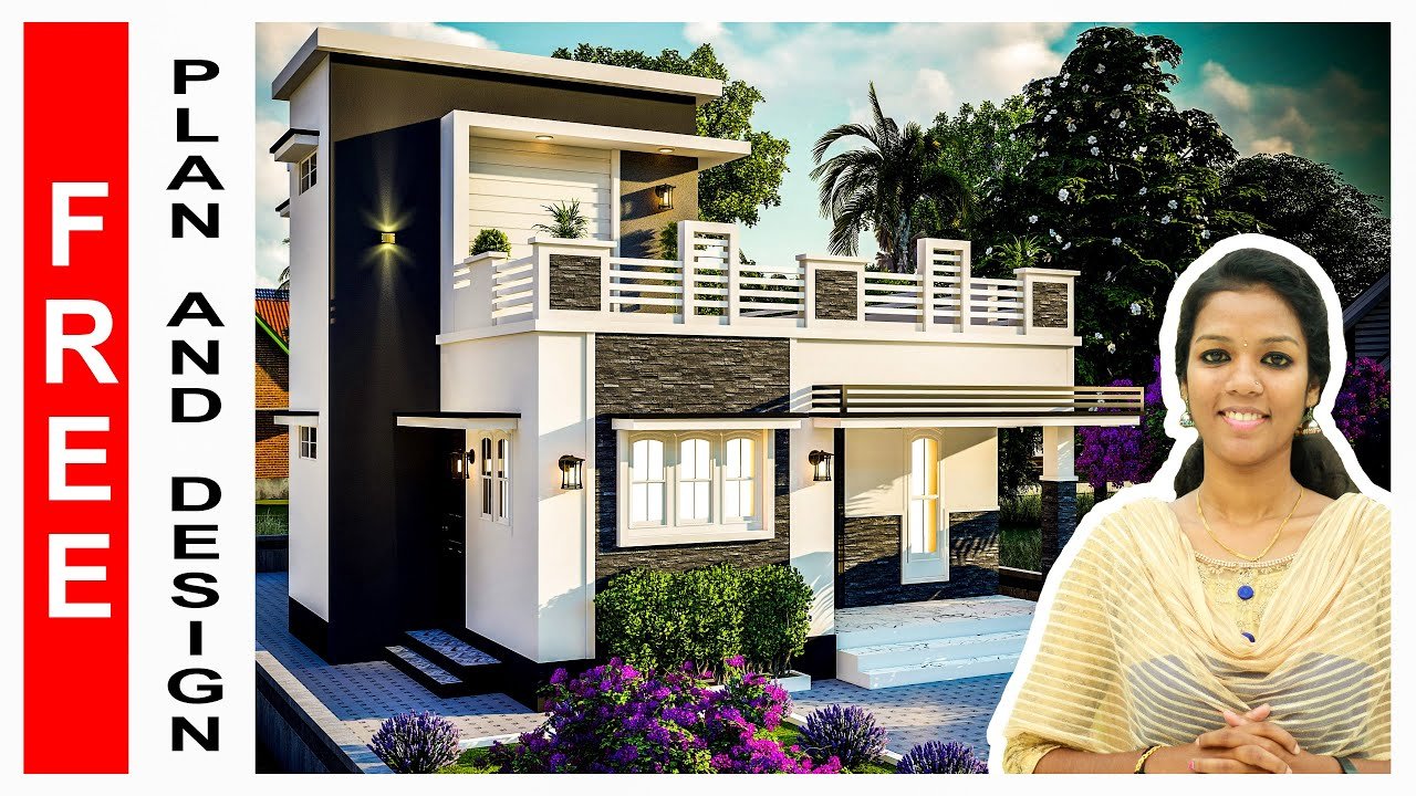 1015 Sq Ft 3BHK Two-Storey Modern House and Free Plan, 16.30 Lacks