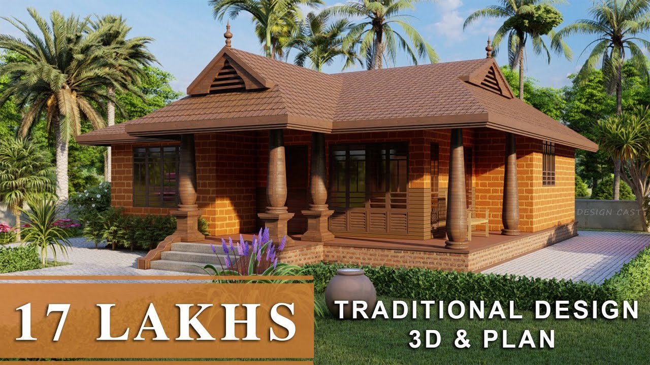1020 Sq Ft 2BHK Traditional Style Single Floor House and Free Plan, 17 Lacks
