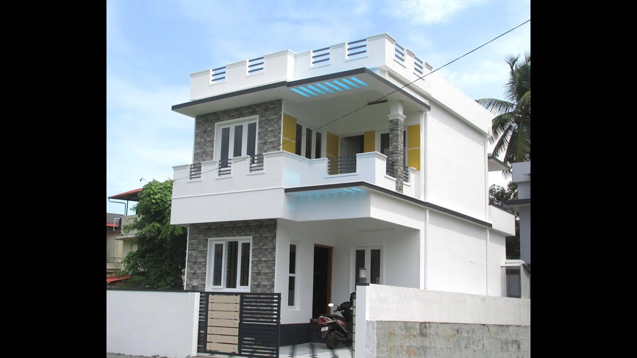 1300 Sq Ft 3BHK Two-Storey Modern House at 2.250 Cent Plot