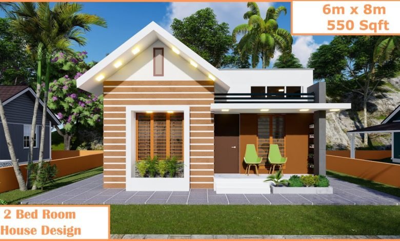 550 Sq Ft 2BHK Modern and Beautiful Single-Storey House Design