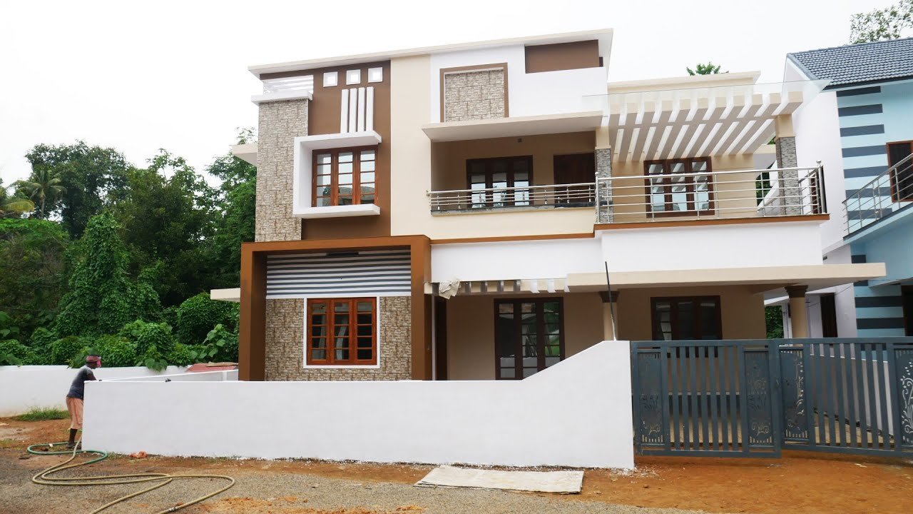 2380 Sq Ft 5BHK Contemporary Style Two-Storey House at 5.50 Cent Plot