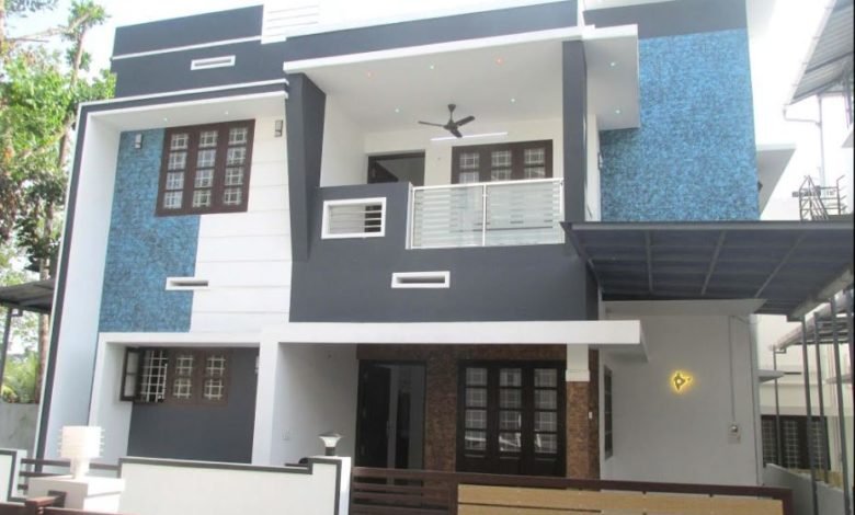 1500 Sq Ft 3BHK Contemporary Style Two-Storey House at 3 Cent Plot ...