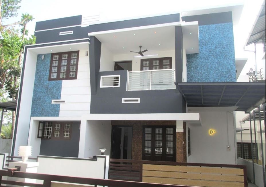 1500 Sq Ft 3BHK Contemporary Style Two-Storey House at 3 Cent Plot