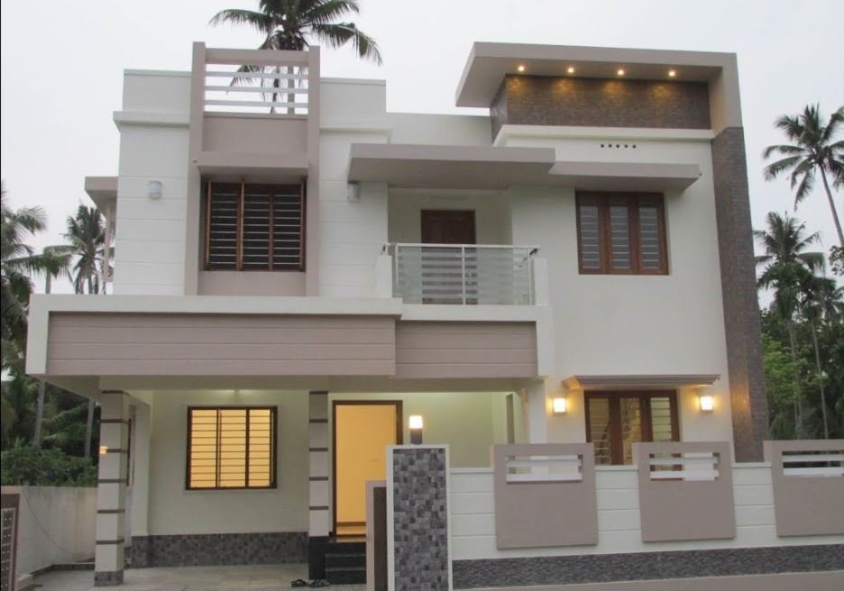 1820 Sq Ft 4BHK Contemporary Style Two-Storey House at 4 Cent Plot