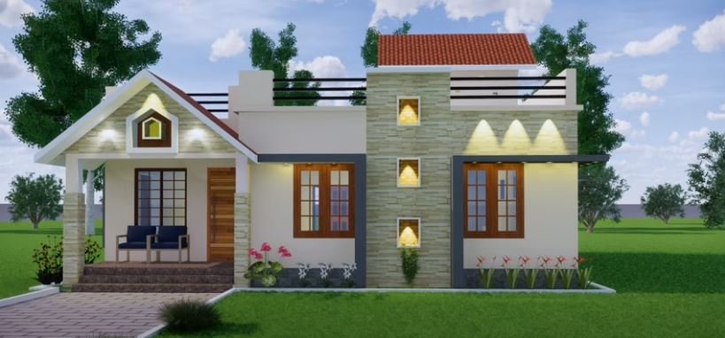 1400 Sq Ft 3BHK Modern Single Floor House And Free Plan, 21 Lacks ...