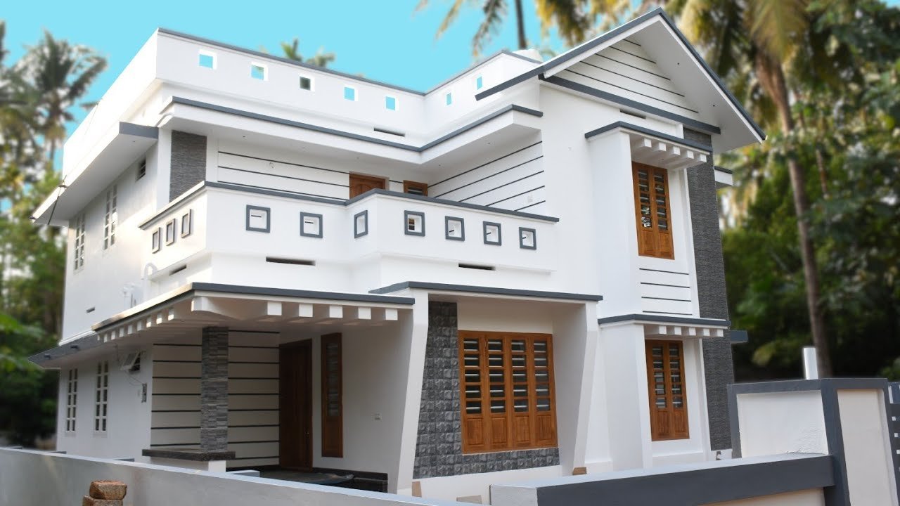 1800 Sq Ft 4BHK Modern Two Floor House at 10 Cent Plot