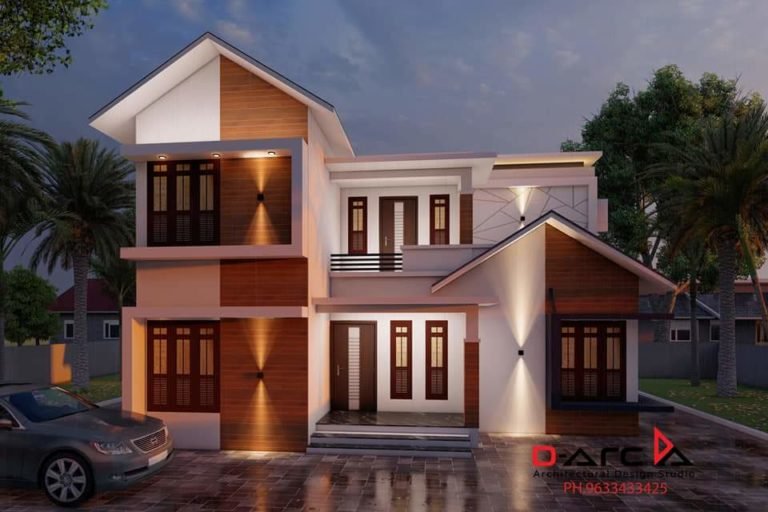 1250 Sq Ft 3BHK Contemporary Mix Style Two-Storey House and Free Plan ...