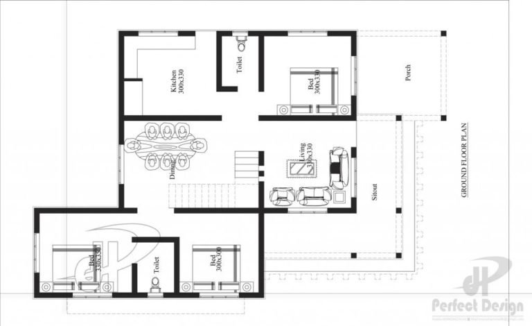 1257 Sq Ft 3BHK Modern Single Floor House and Free Plan - Home Pictures