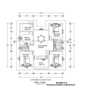 988 Sq Ft 3BHK Modern Single Floor Box Type House and Free Plan - Home ...