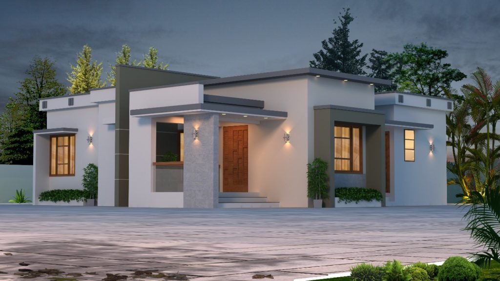 800 Sq Ft 2 Bedroom Contemporary Style Single Floor House and Plan ...