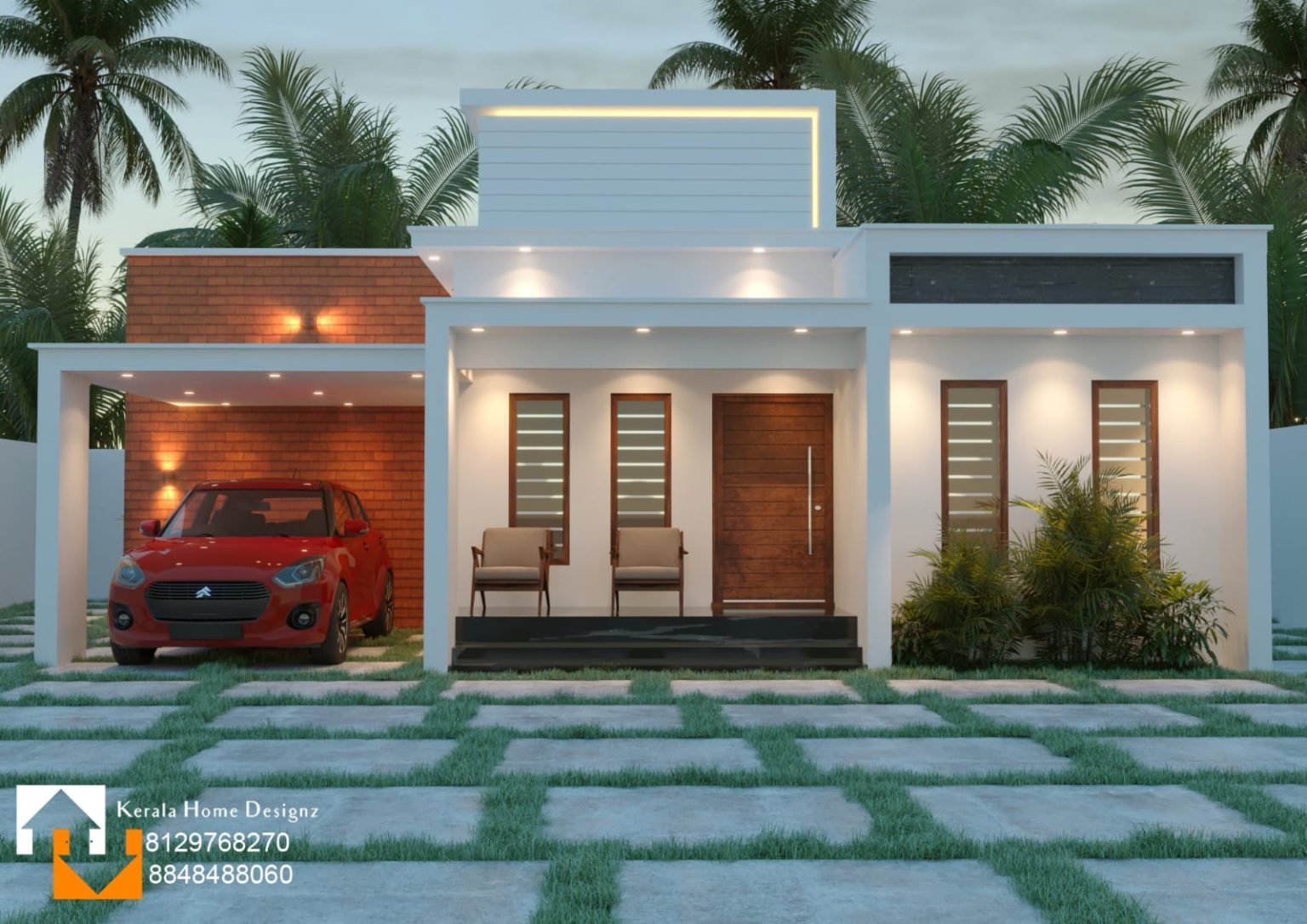 1197 Sq Ft 2bhk Contemporary Style Single Storey Home And Free Plan Home Pictures 1648