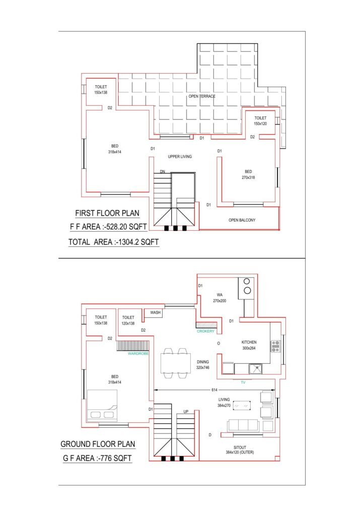 CONTEMPORARY STYLE DOUBLE FLOOR HOUSE FLOOR PLAN