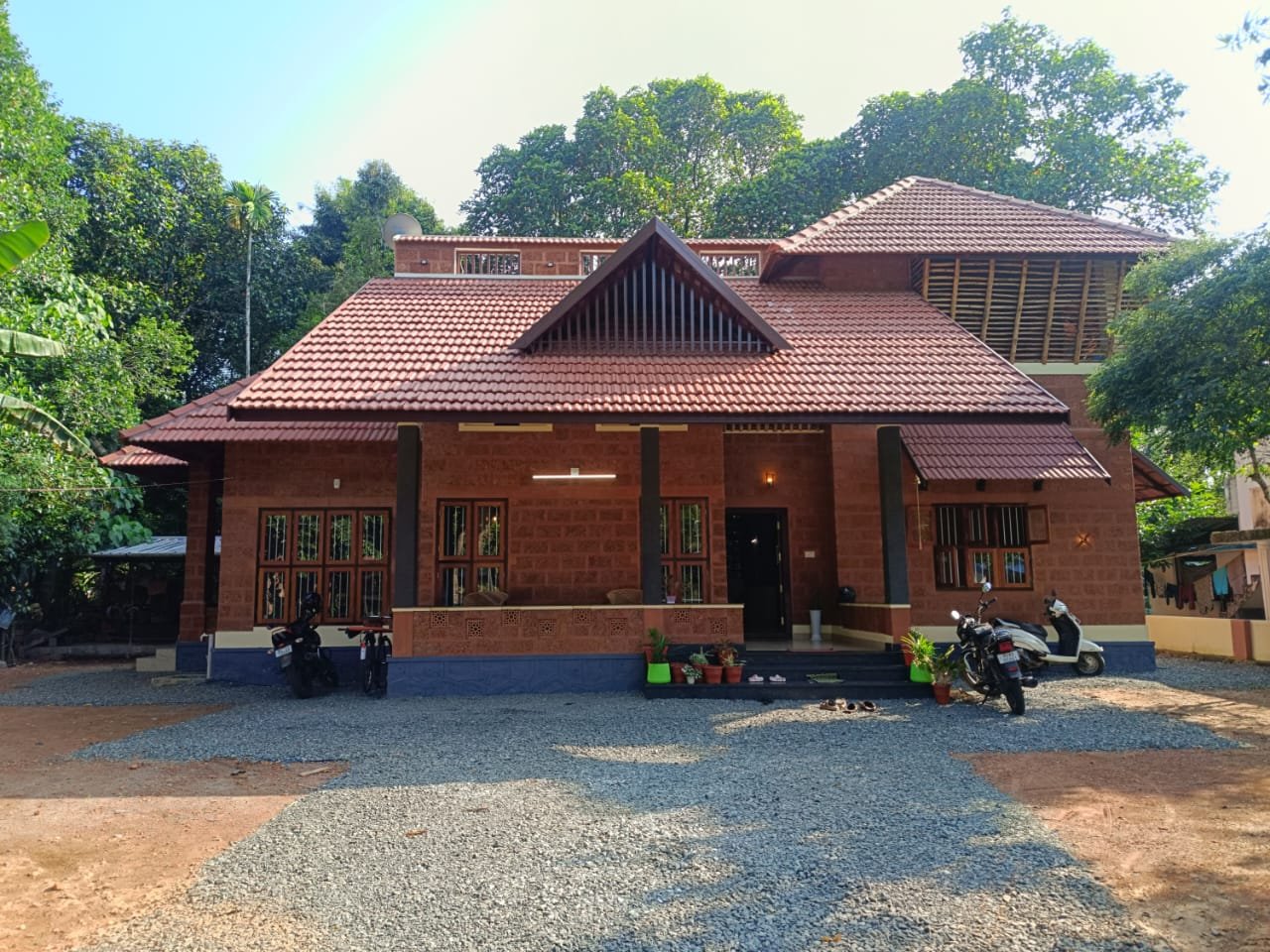 Traditional Slope Roof House at Ernakulam